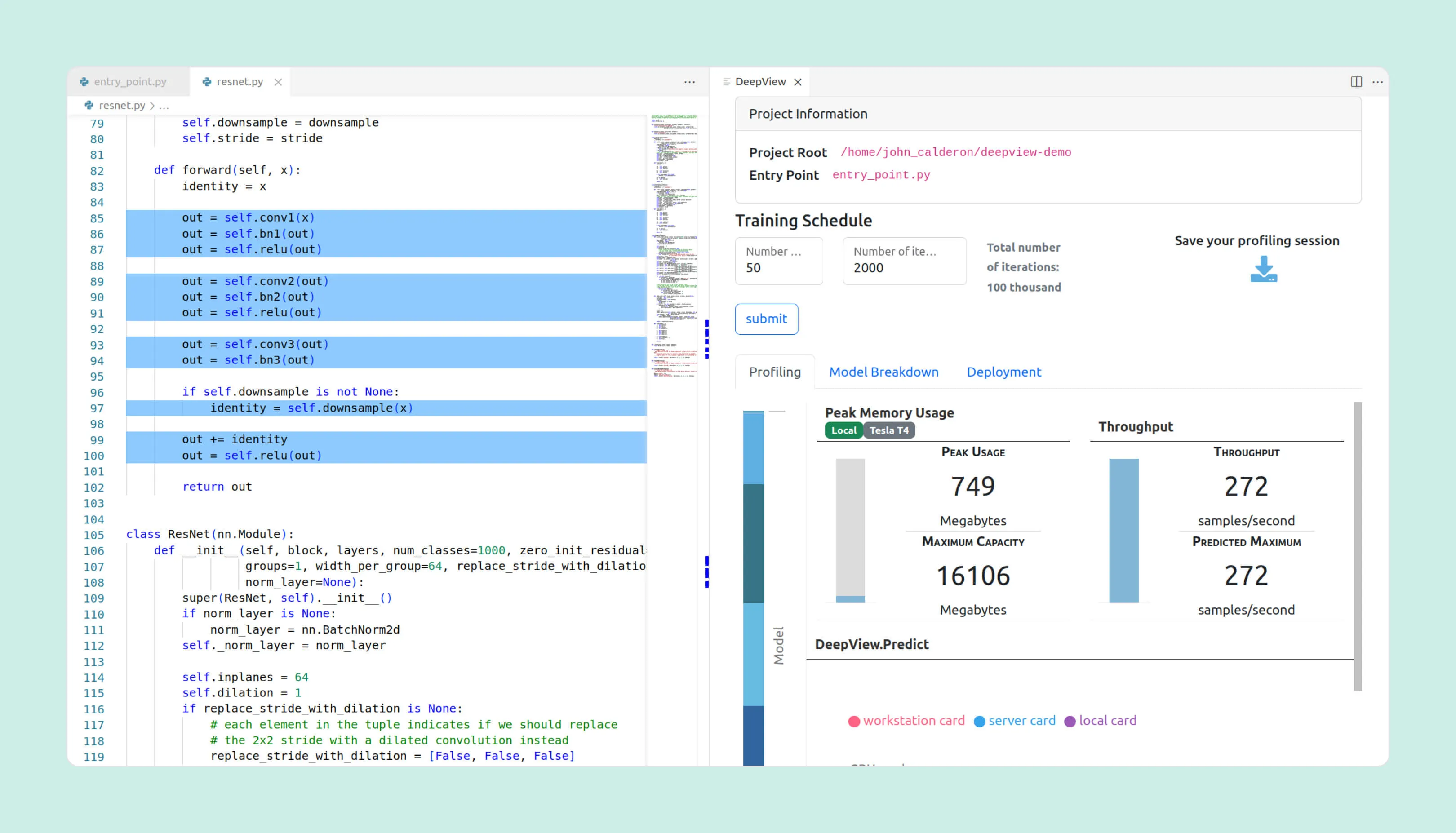 DeepView extension for vs code