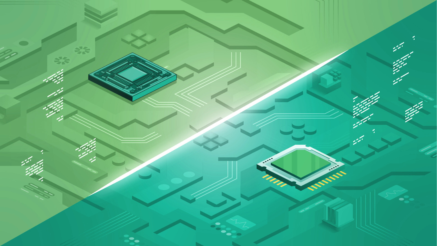 Graphic representation of GPUs vs. TPUs